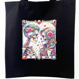 Reusable 100% Cotton Gift Tote Bag with Graphic for Women